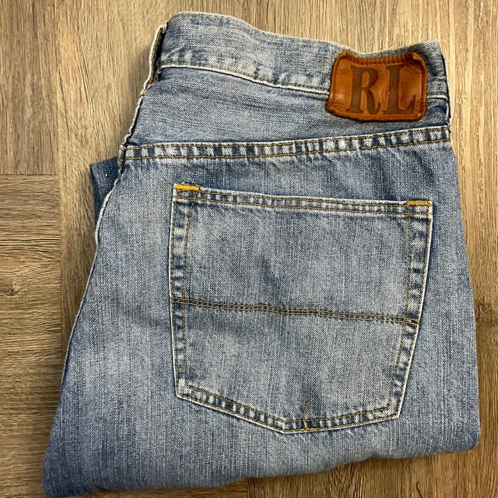 Vintage Polo Jeans Co Ralph Lauren Straight‎ Classic Jeans Mens 34x30 Light Wash